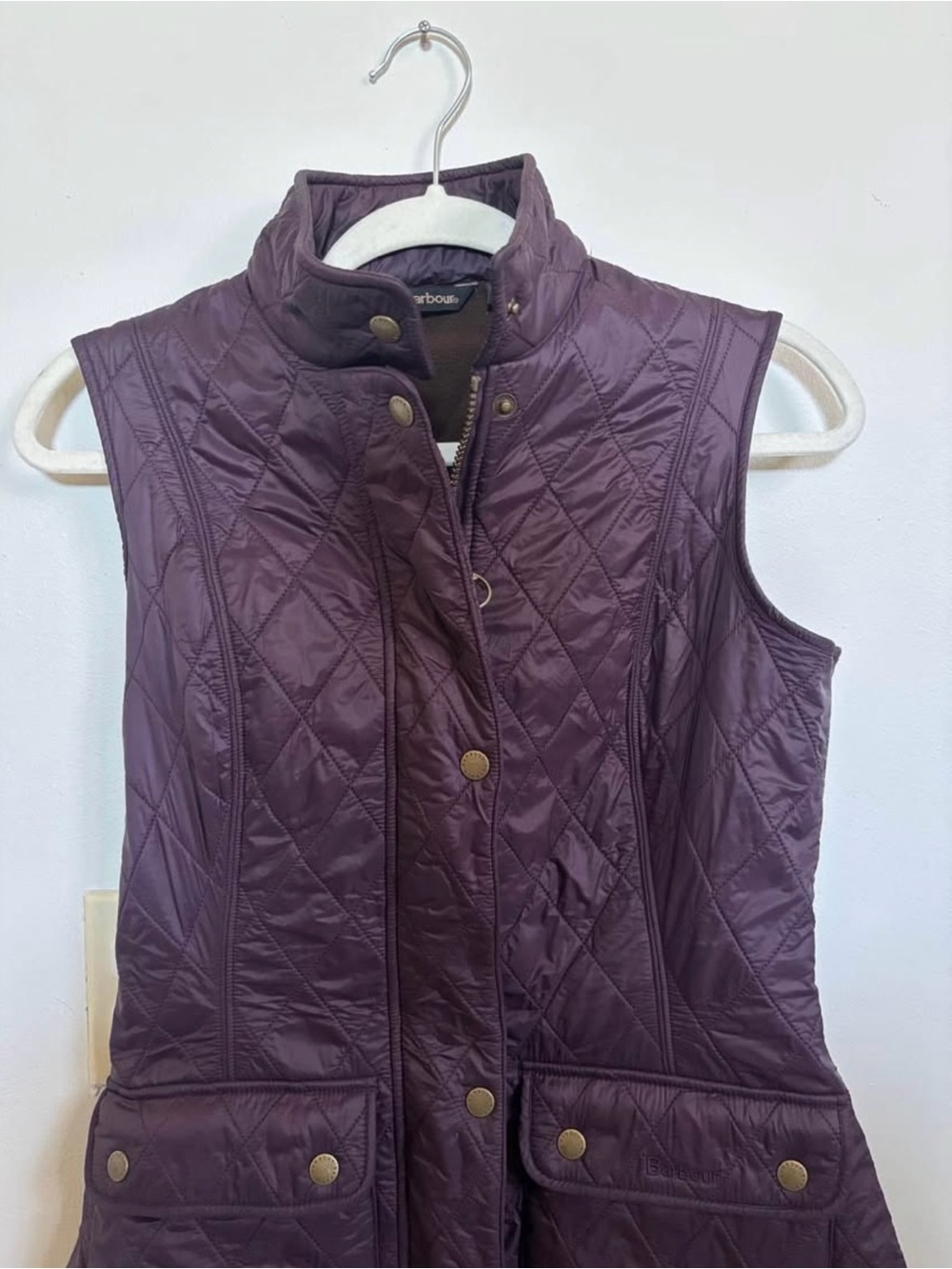 Barbour Purple Quilted Sleeveless Vest